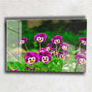 Quadro Metalizado Orquídeas Placa Decorativa Brilhante