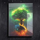 Quadro Metalizado Arvore da Vida Asbtrato Placa Decorativa Brilhante