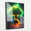 Quadro Metalizado Arvore da Vida Asbtrato Placa Decorativa Brilhante