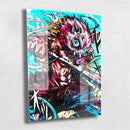 Quadro Metalizado Inosuke Anime Demon Slayer Placa Decorativa Brilhante