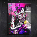 Quadro Metalizado Freeza Dragon Ball Anime Placa Decorativa Brilhante