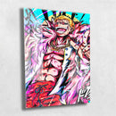 Quadro Metalizado Donquixote Doflamingo One Piece Placa Decorativa Brilhante