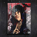 Quadro Metalizado itachi Uchiha Anime Naruto Placa Decorativa Brilhante