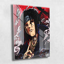 Quadro Metalizado itachi Uchiha Anime Naruto Placa Decorativa Brilhante