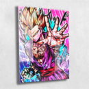 Quadro Metalizado Gohan SSJ Dragon Ball Anime Placa Decorativa Brilhante