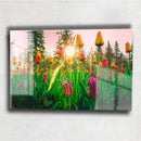 Quadro Metalizado Jardim Placa Decorativa Brilhante