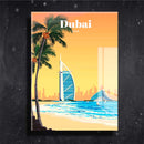 Quadro Metalizado Dubai Coleção Países Placa Decorativa Brilhante