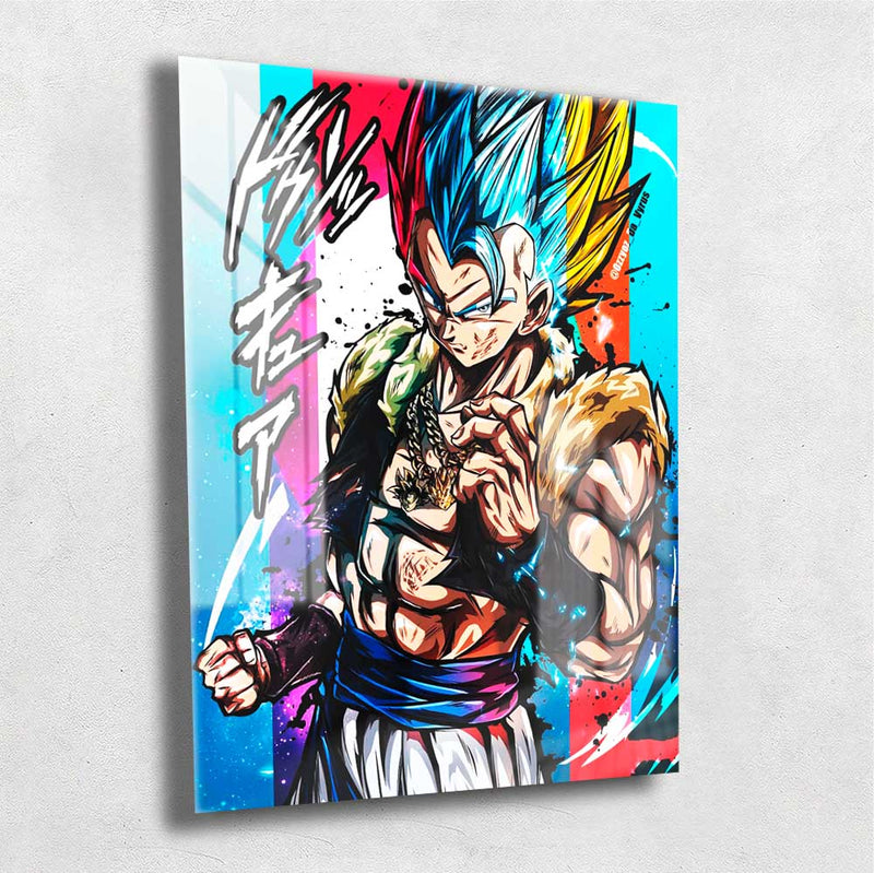 Quadro Metalizado Vegetto e Gogeta Dragon Ball Anime Placa Decorativa Brilhante 05