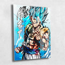 Quadro Metalizado Vegetto e Gogeta Dragon Ball Anime Placa Decorativa Brilhante 06