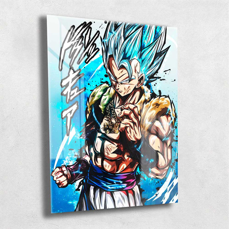 Quadro Metalizado Vegetto e Gogeta Dragon Ball Anime Placa Decorativa Brilhante 06