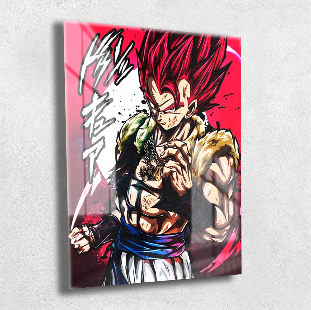 Quadro Metalizado Vegeta Ego Superior Placa Decorativa Brilhante Anime