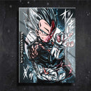 Quadro Metalizado Vegeta Super Sayajin Dragon Ball Anime Placa Decorativa Brilhante 05