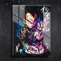 Quadro Metalizado Vegeta Super Sayajin Dragon Ball Anime Placa Decorativa Brilhante 06