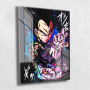 Quadro Metalizado Vegeta Super Sayajin Dragon Ball Anime Placa Decorativa Brilhante 04