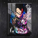 Quadro Metalizado Vegeta Super Sayajin Dragon Ball Anime Placa Decorativa Brilhante 04