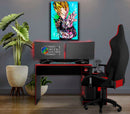 Quadro Metalizado Vegeta Super Sayajin Dragon Ball Anime Placa Decorativa Brilhante 05