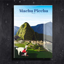 Quadro Metalizado Machu Picchu Coleção Países Placa Decorativa Brilhante