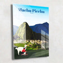 Quadro Metalizado Machu Picchu Coleção Países Placa Decorativa Brilhante
