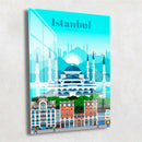 Quadro Metalizado Istanbul Coleção Países Placa Decorativa Brilhante