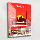 Quadro Metalizado Tokyo Coleção Países Placa Decorativa Brilhante