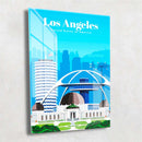 Quadro Metalizado Los Angeles Coleção Países Placa Decorativa Brilhante