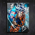 Quadro Metalizado Goku instinto Superior Dragon Ball Super Anime 02