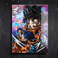 Quadro Metalizado Goku instinto Superior Dragon Ball Super Anime 02