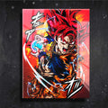 Quadro Metalizado Goku instinto Superior Dragon Ball Super Anime