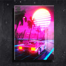 Quadro Metalizado Carro New Coleção Neon Arts Placa Decorativa Brilhante