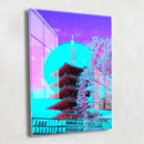 Quadro Metalizado Japão Coleção Neon Arts Placa Decorativa Brilhante