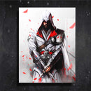 Quadro Metalizado Assassin's Creed Jogo Placa Decorativa Brilhante