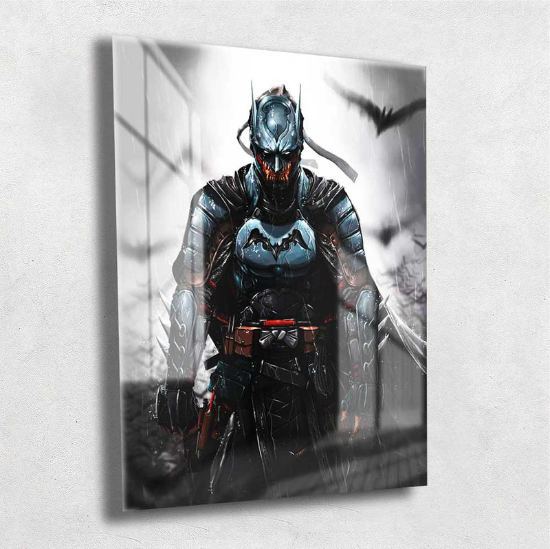 Quadro Metalizado Batman Art Ninja Placa Decorativa Brilhante