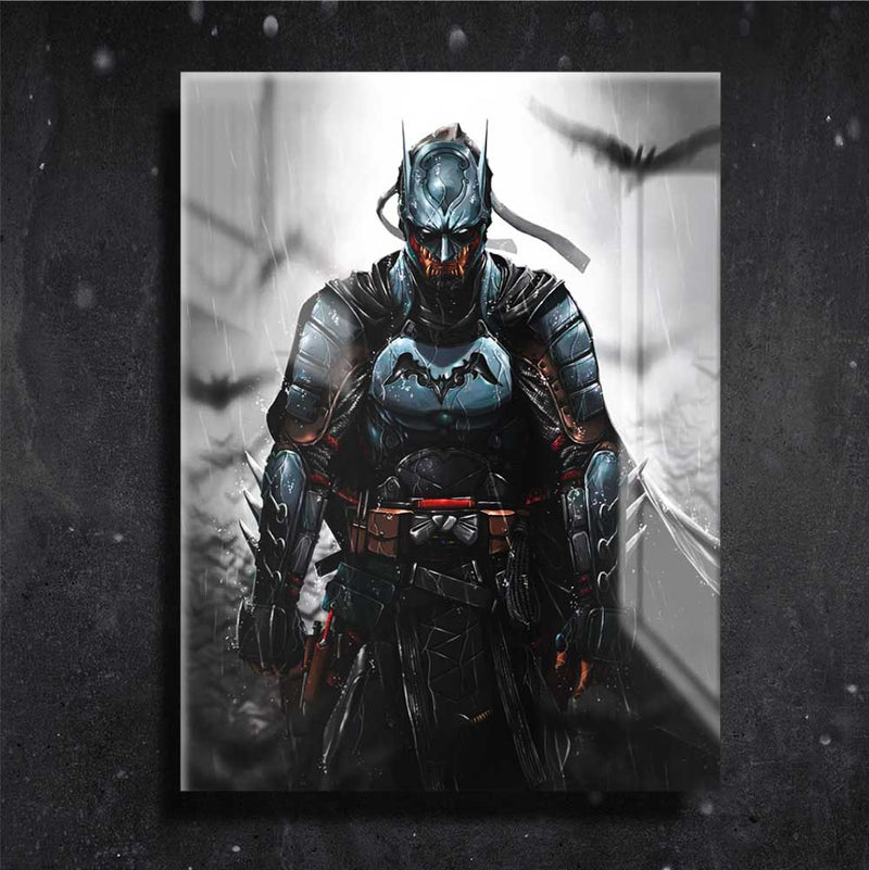 Quadro Metalizado Batman Art Ninja Placa Decorativa Brilhante