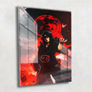 Quadro Metalizado Itachi Uchiha Sharingan Placa Decorativa Brilhante Anime Naruto