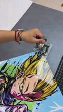 Quadro Metalizado Vegeta Super Sayajin Dragon Ball Anime Placa Decorativa Brilhante 06