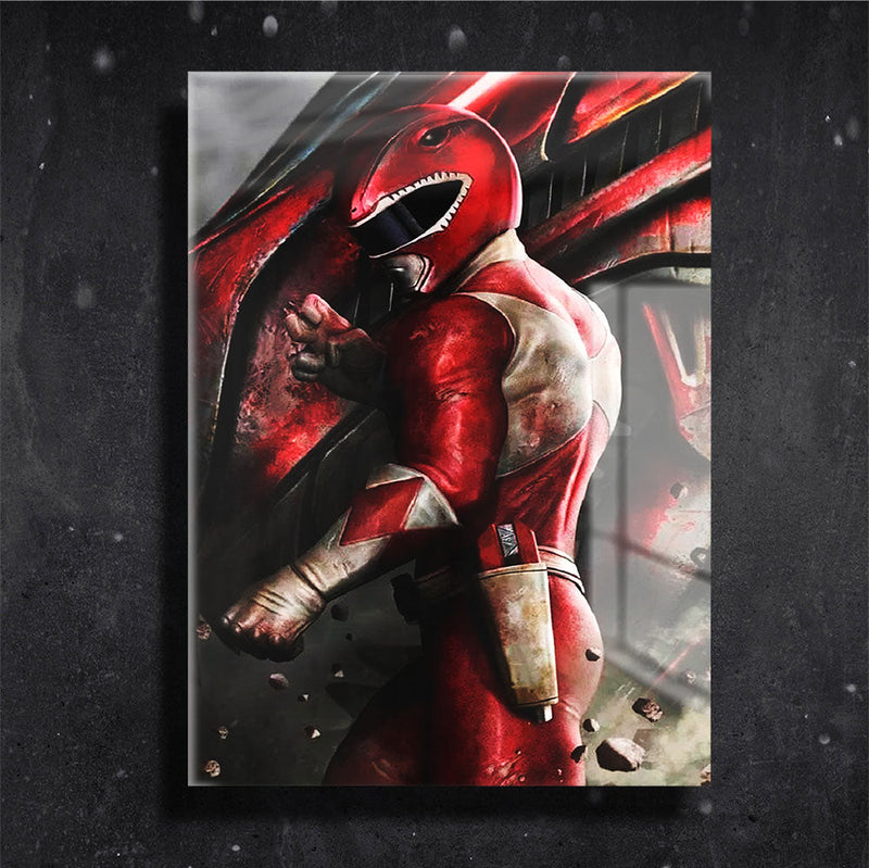 Quadro Metalizado Power Rangers Rosa Kimberly Colorido Placa Decorativa Brilhante