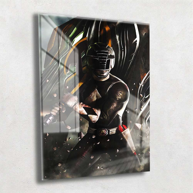 Quadro Metalizado Power Rangers Rosa Kimberly Colorido Placa Decorativa Brilhante